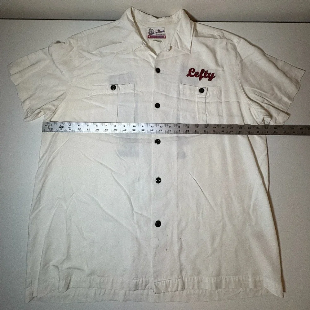 Vintage Lucky Brand Mens Embroidered Rayon 